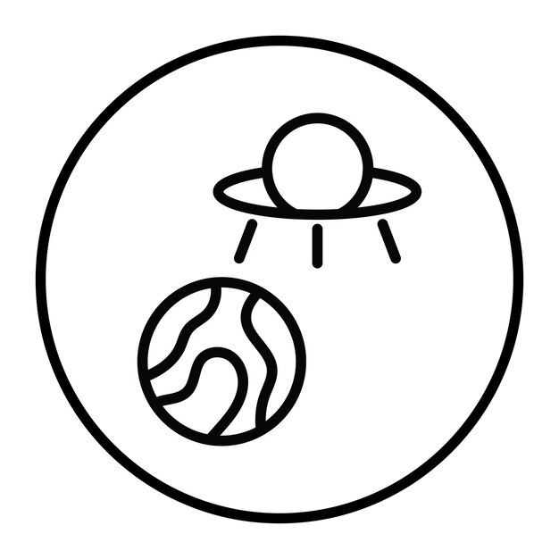 Iconos de vectores de la Tierra OVNI