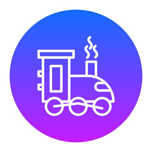 Iconos de vectores de trenes de vapor