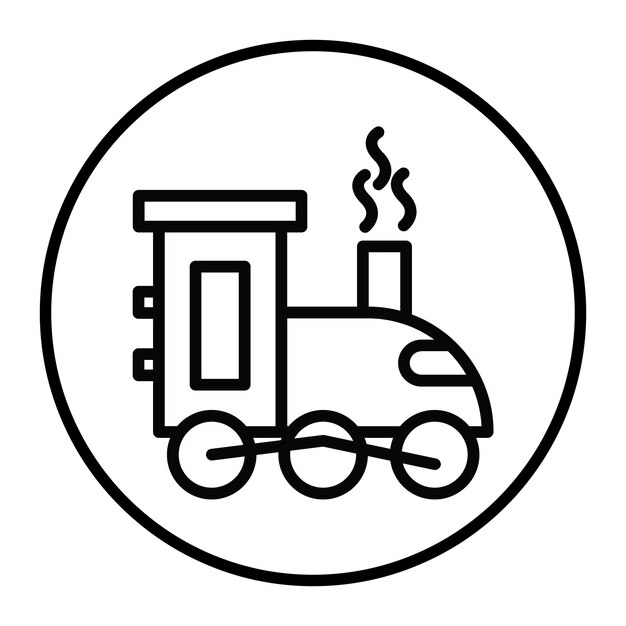 Iconos de vectores de trenes de vapor