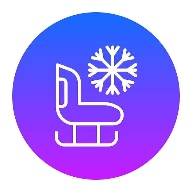 Iconos de vectores de trineo