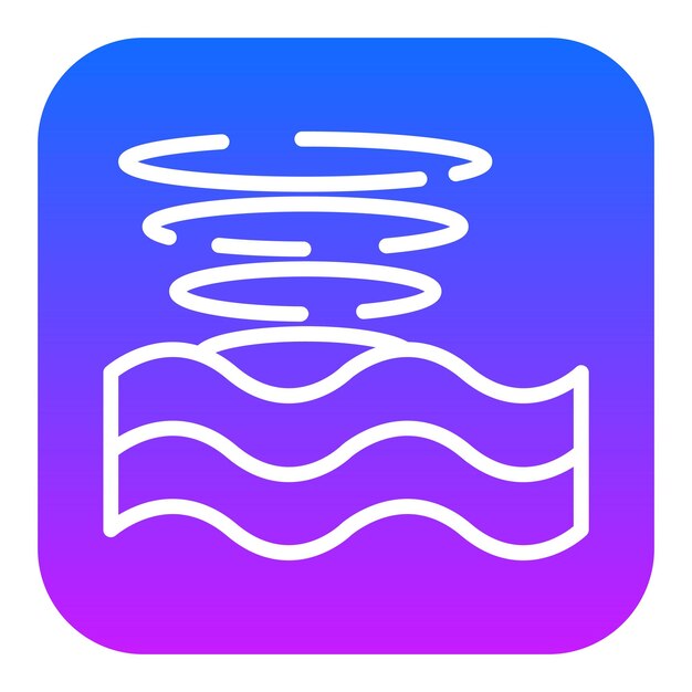 Iconos de vectores de tsunamis