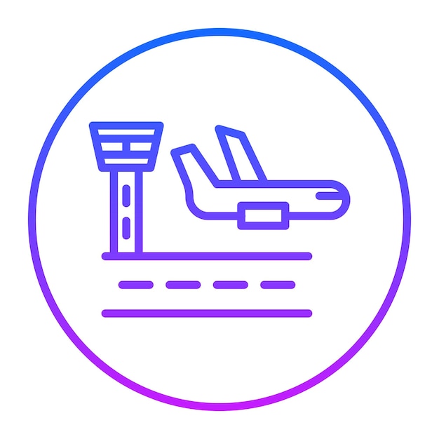 Iconos vectoriales del aeropuerto