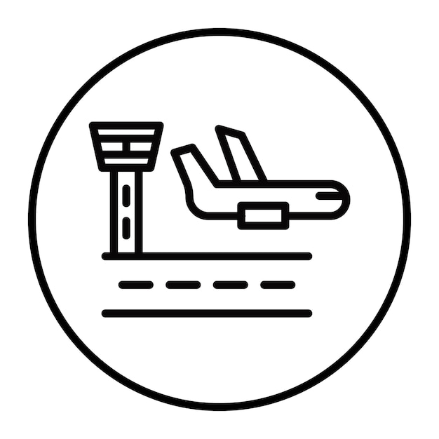 Iconos vectoriales del aeropuerto