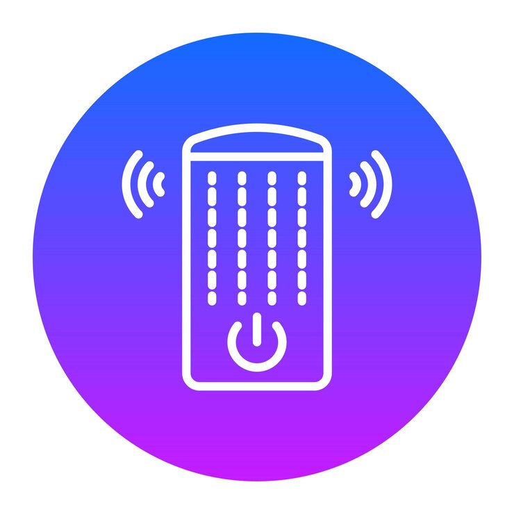 Vector iconos vectoriales de altavoces inteligentes