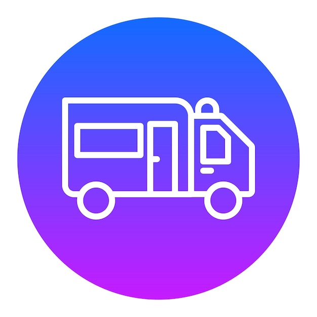 Iconos vectoriales de las ambulancias