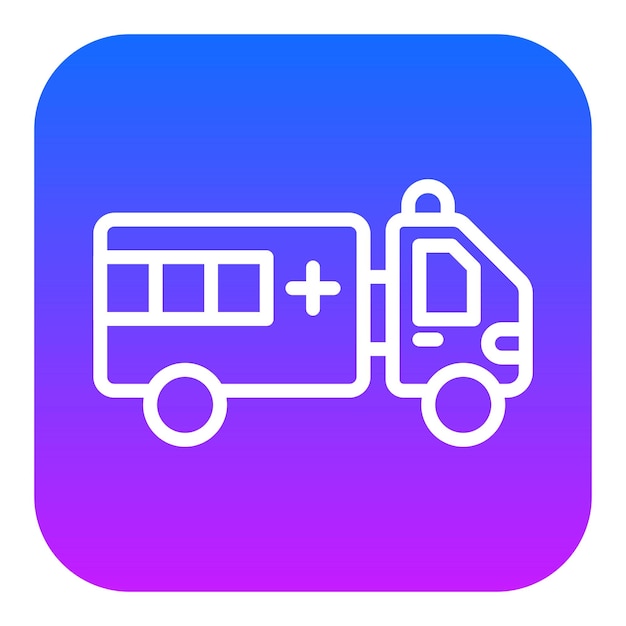 Iconos vectoriales de las ambulancias