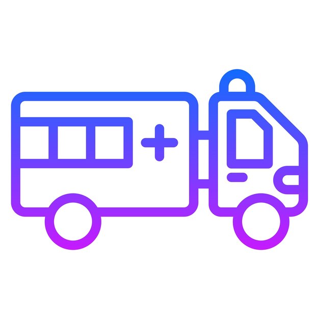 Iconos vectoriales de las ambulancias
