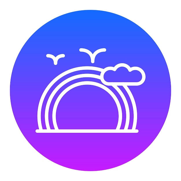 Iconos vectoriales del arco iris