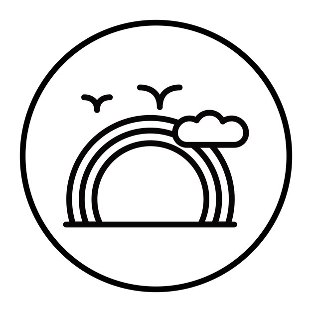 Iconos vectoriales del arco iris