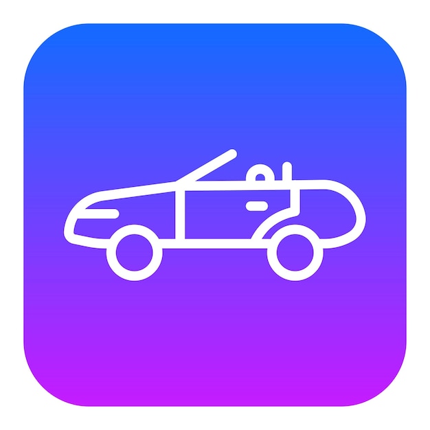 Iconos vectoriales de automóviles convertibles
