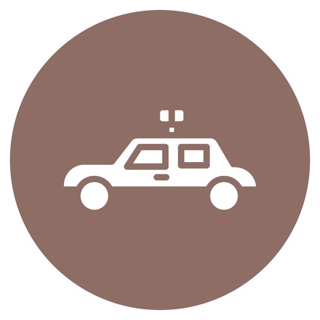 Iconos vectoriales de automóviles de la policía