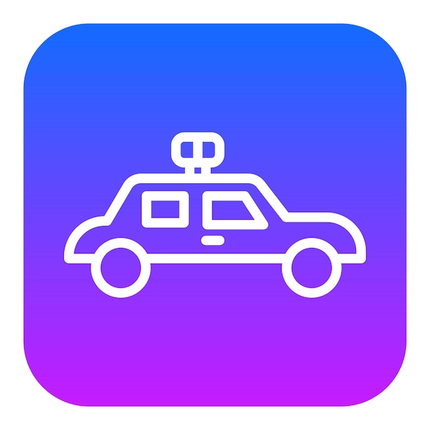 Iconos vectoriales de automóviles de la policía