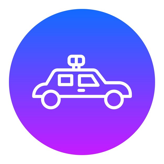Iconos vectoriales de automóviles de la policía