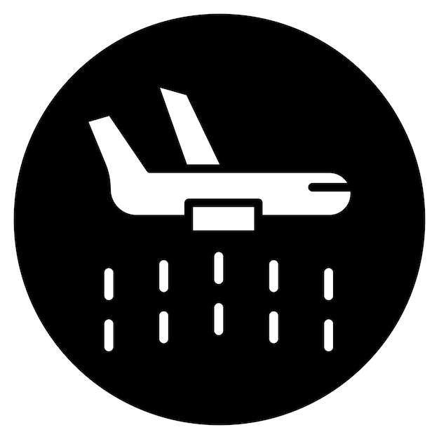Iconos vectoriales de aviones de bomberos