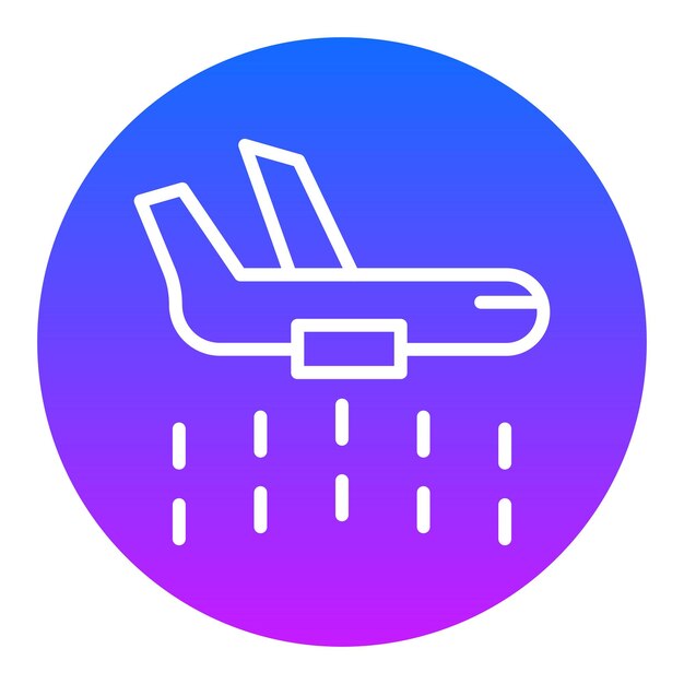 Iconos vectoriales de aviones de bomberos