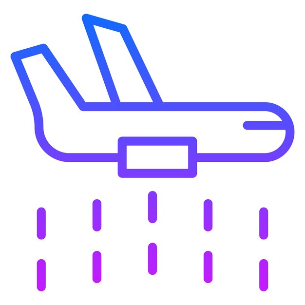 Iconos vectoriales de aviones de bomberos