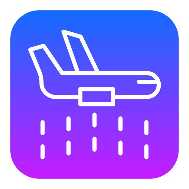 Iconos vectoriales de aviones de bomberos