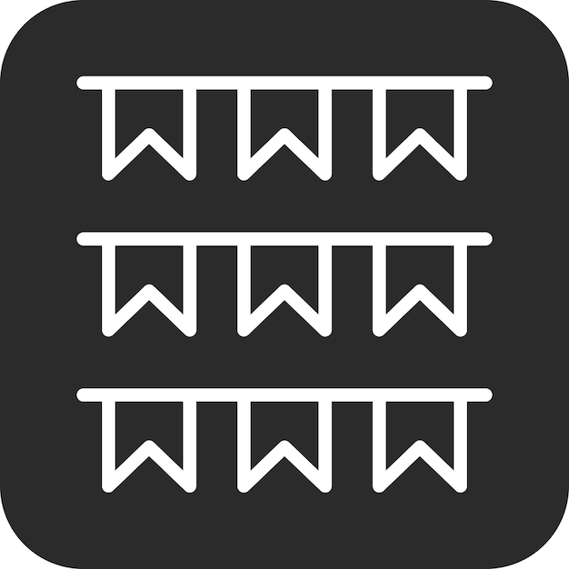 Iconos vectoriales de las banderas del año nuevo Ilustración del conjunto de iconos del año nuevo