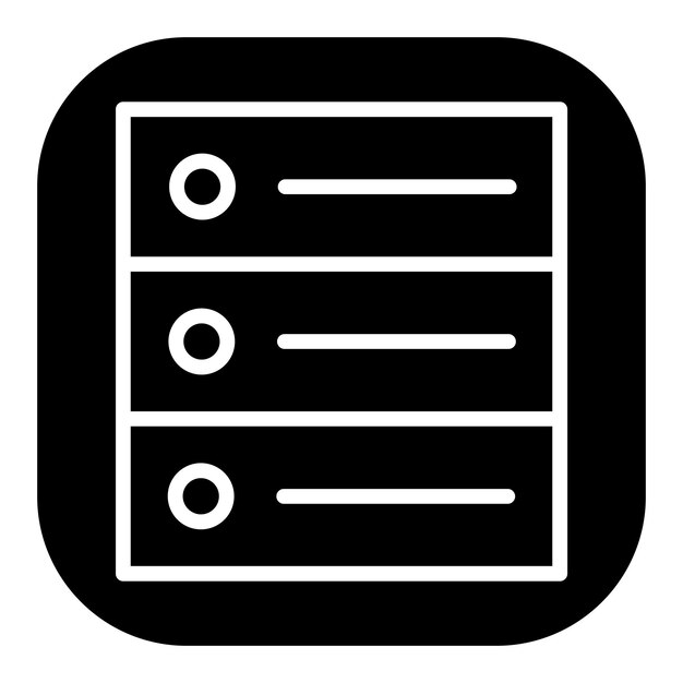 Iconos vectoriales de la base de datos