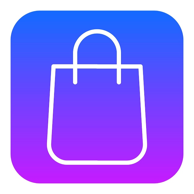 Iconos vectoriales de la bolsa de compras