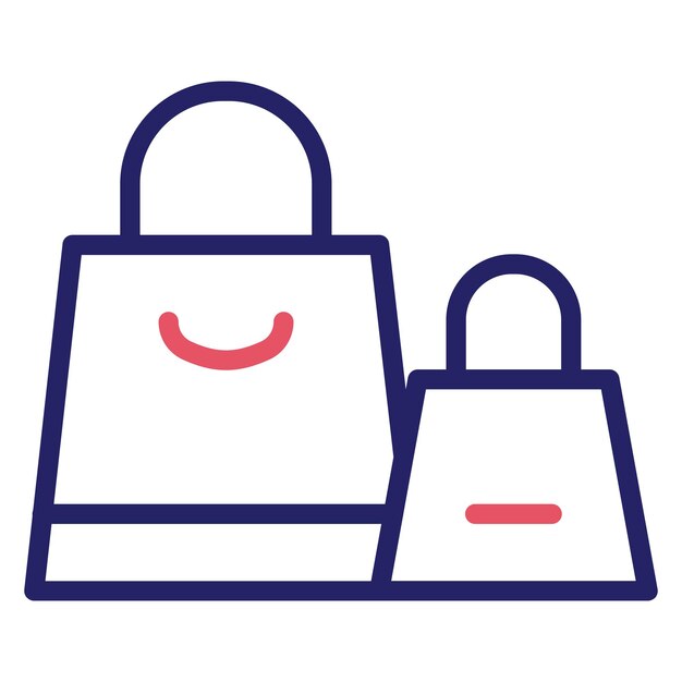 Iconos vectoriales de bolsas de compras Ilustración del conjunto de iconos de Año Nuevo