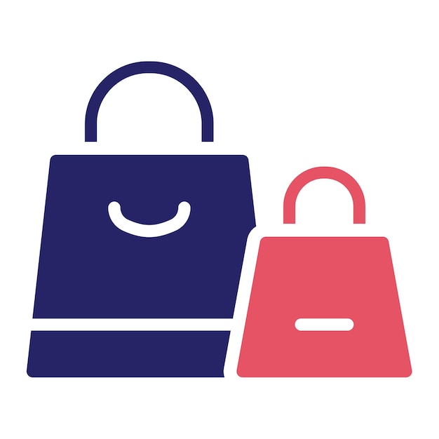 Iconos vectoriales de bolsas de compras Ilustración del conjunto de iconos de Año Nuevo