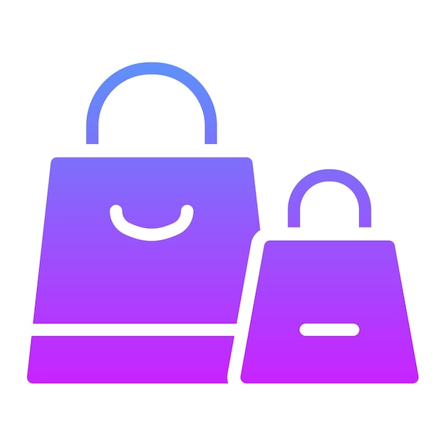 Iconos vectoriales de bolsas de compras Ilustración del conjunto de iconos de Año Nuevo