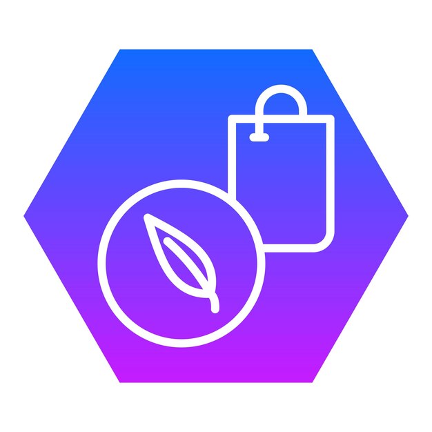 Iconos vectoriales de bolsas ecológicas