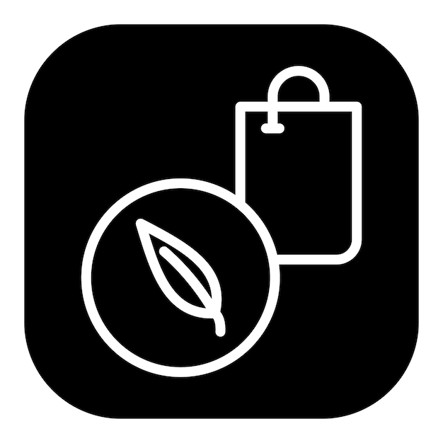 Iconos vectoriales de bolsas ecológicas