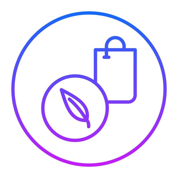 Iconos vectoriales de bolsas ecológicas