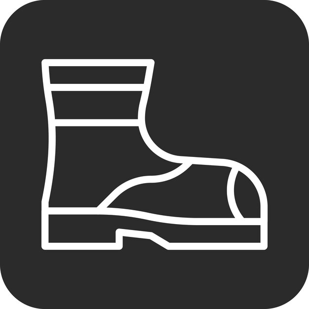 Iconos vectoriales de las botas de bomberos Ilustración del conjunto de iconos de bomberos