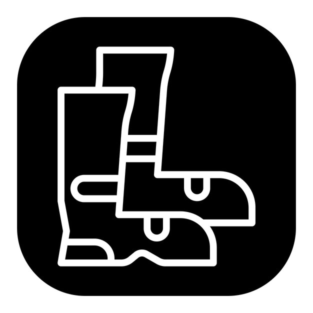 Iconos vectoriales de las botas