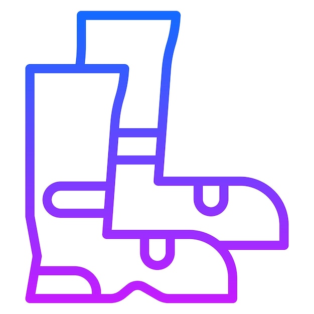 Iconos vectoriales de las botas