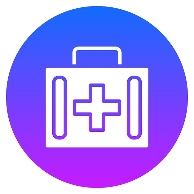 Iconos vectoriales del botiquín de primeros auxilios