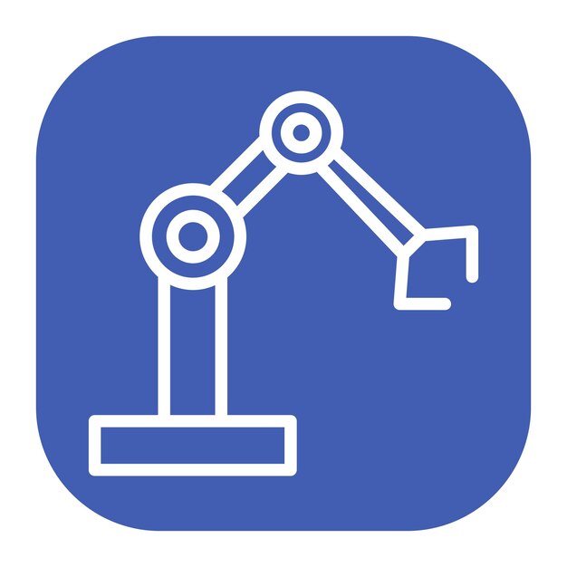 Iconos vectoriales del brazo robótico