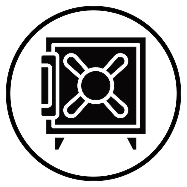 Iconos vectoriales de la caja fuerte