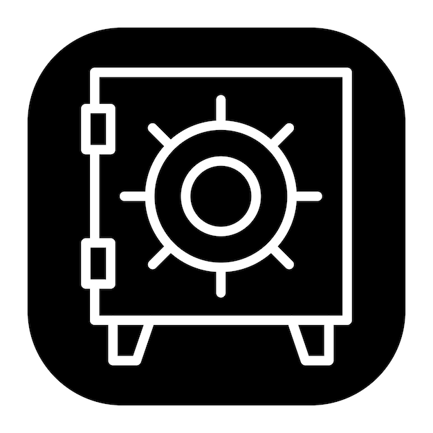 Iconos vectoriales de la caja de seguridad
