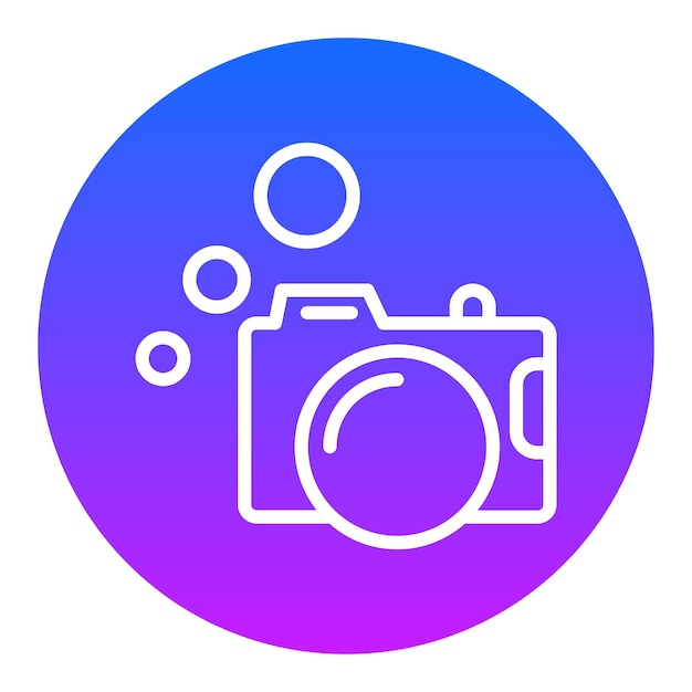 Iconos vectoriales de la cámara de color