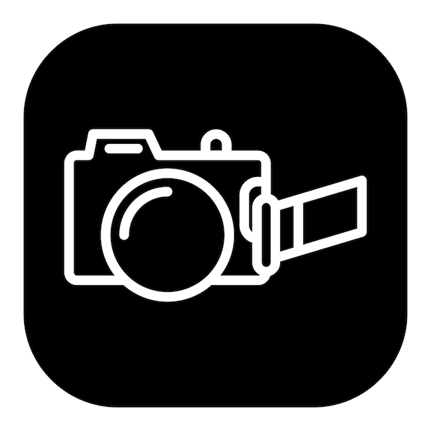 Iconos vectoriales de la cámara sin espejo