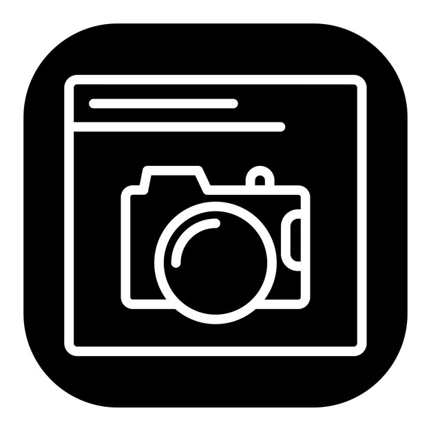 Iconos vectoriales de la cámara del sitio web