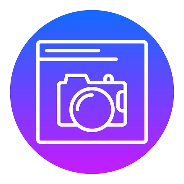 Iconos vectoriales de la cámara del sitio web