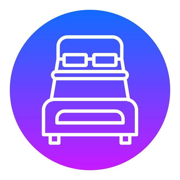 Iconos vectoriales de camas dobles