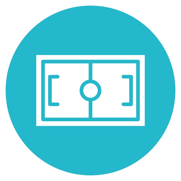 Iconos vectoriales del campo de fútbol