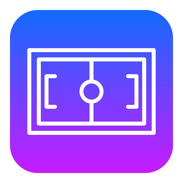 Iconos vectoriales del campo de fútbol