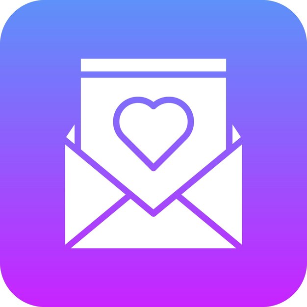 Iconos vectoriales de cartas de amor Ilustración del conjunto de iconos de bodas