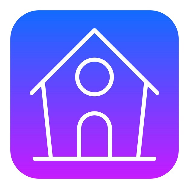 Iconos vectoriales de las casas de mascotas