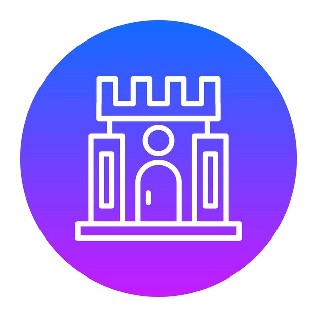 Iconos vectoriales del castillo