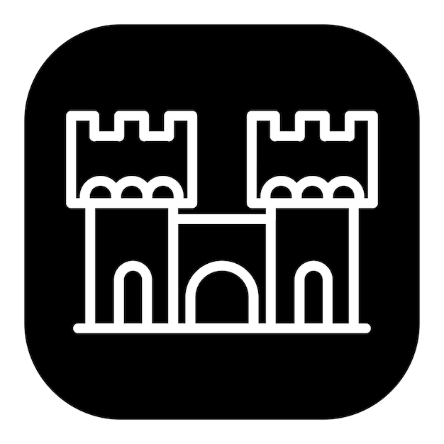 Iconos vectoriales del castillo
