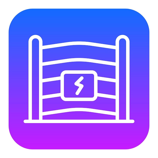 Iconos vectoriales de cercas eléctricas