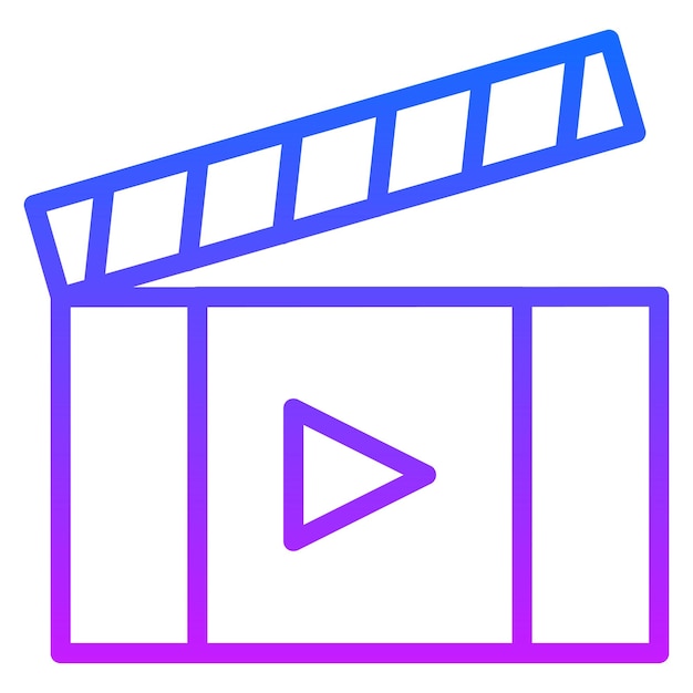 Iconos vectoriales de clapperboard